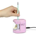 Temperówka biurkowa "PS12-USB", różowa, 2 otwory, bateria/USB, RAPESCO
